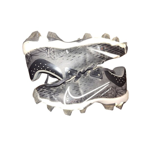Nike Youth Hyperdiamond Softball Baseball Cleats Size 3Y Black-White - Picture 7 of 13